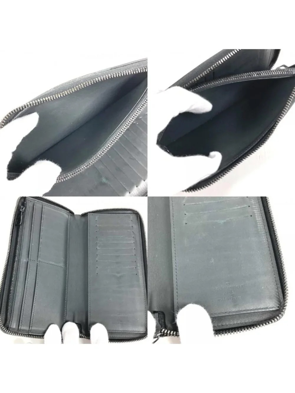 Louis Vuitton Wallet Zippy Vertical Leather Black
